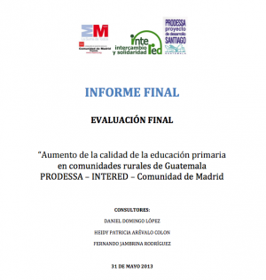 Evaluación final externa. Proyecto en el departamento de El Quiché (Guatemala)