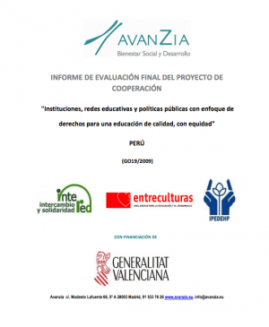 Evaluación final externa. Proyecto en Perú