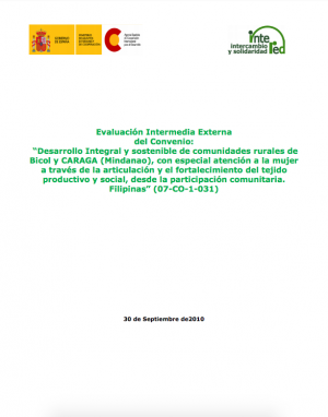 Evaluación intermedia externa. Convenio Bicol y Caraga (Mindanao) Filipinas